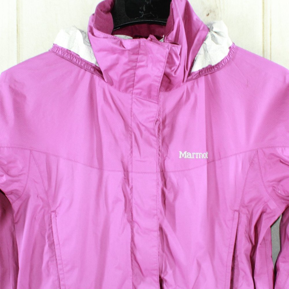 Marmot Purple Full Zip Lightweight Windbreaker Rain Hooded Jacket Size M - Picture 2 of 7